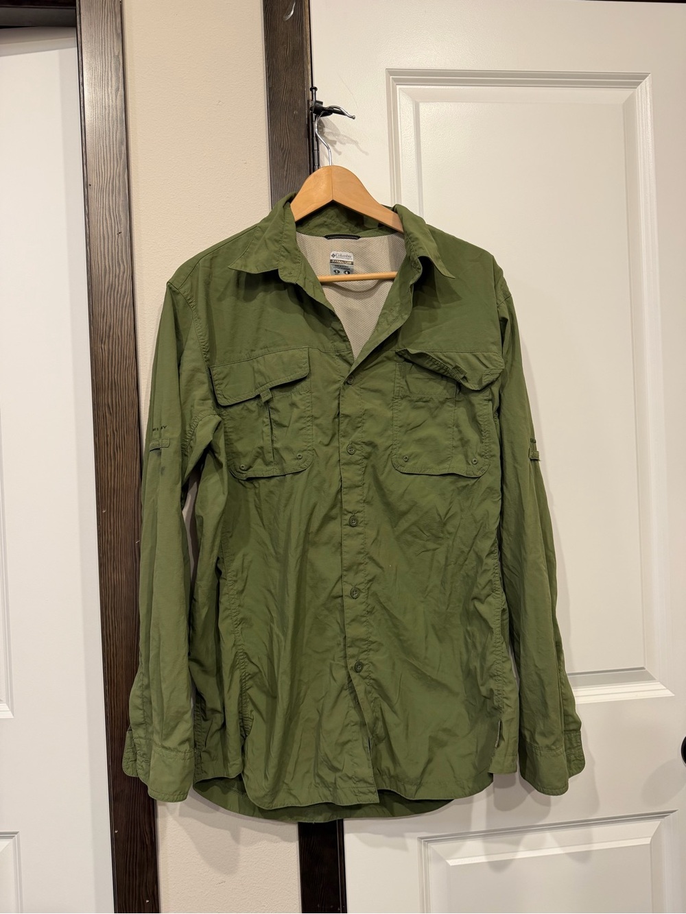 Columbia Men's Olive Green Military Field Shirt Jacket